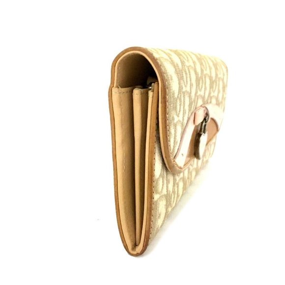 557164A V Christian Dior Wallet Long Trotter Canvas Leather Bifold - Picture 3 of 9